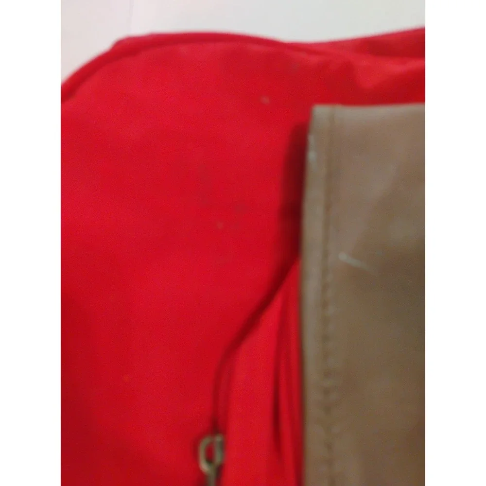 Vintage 90s Marlboro Bag Red Country Store Duffle Leather Flap Travel Bag Gear